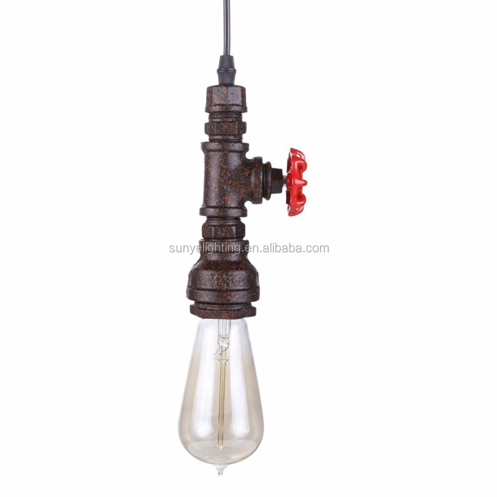 Loft Retro DIY Industrial Iron Pipe Vintage Ceiling light Pendant Lamp Fixture