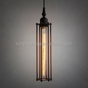 Vintage Decoration Droplight Country Style Pendant Lights Retro Loft Iron Cages Lamp Hanging Lamp Fixtures