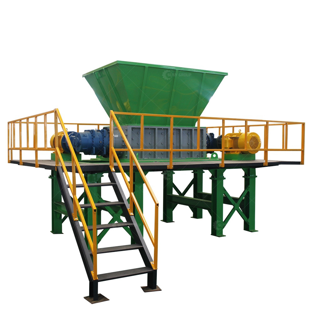 Tire Shredder Waste Tyre Recycling Line Rubber Tire Grinding Machine