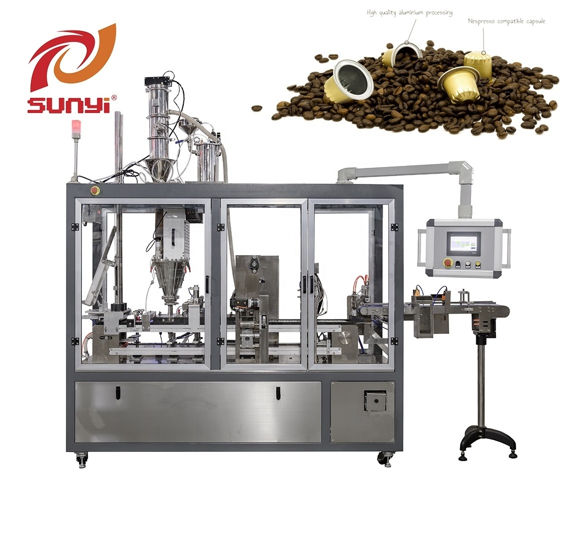 Servo Auger Filling Coffee Capsule Filling And Sealing Machine/Coffee Capsule Coffee Pod Making Machine With High Capacity