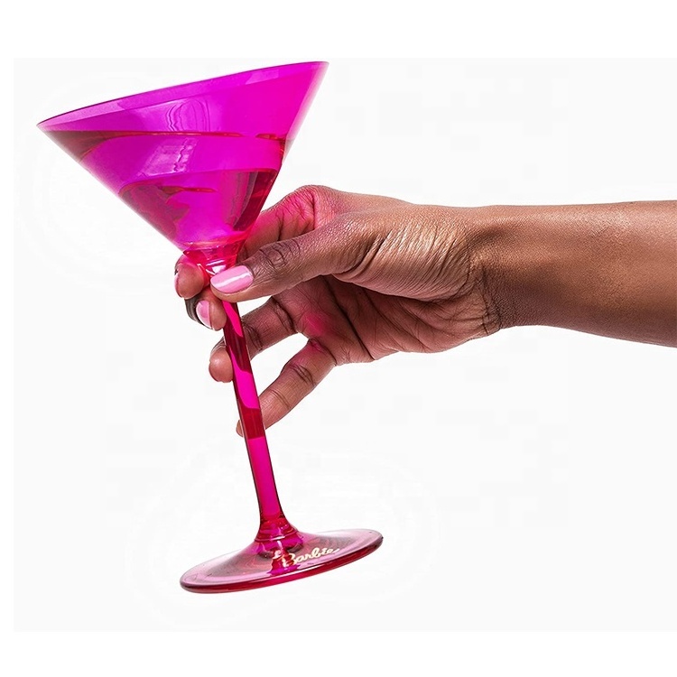 Handmade Craft Customized Unique Pink Colored Cocktail Martini glasses Cup for Party, Bar,Wedding