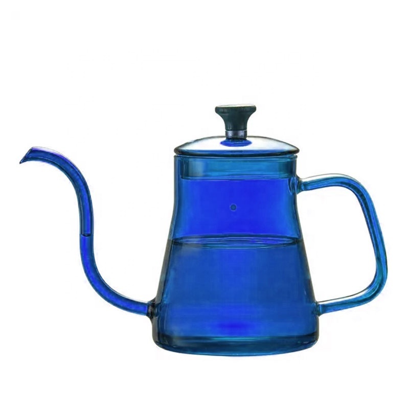 SUNYO Wholesale Custom Logo Heat Resistant Colored Glass Water Tea Coffee Pot Carafe With Handle