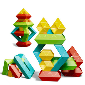 Creative Kids 3D Puzzle Block Imagination Logic Rainbow Stacking Montessori Kindergarten Other Educational Toys For Children