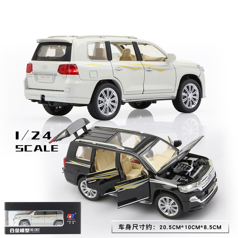 1:24 LAND CRUISER Metal Model Car Toys Alloy Toys Alloy Diecast Sound And Light Collection Kid Toy Gift