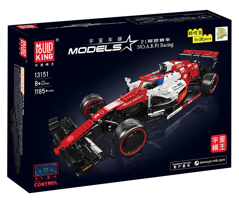 MOULD KING 13151 Racing Car  Formula F1 Formula One Building Block Electric Remote Control Car DIY Puzzle Toy