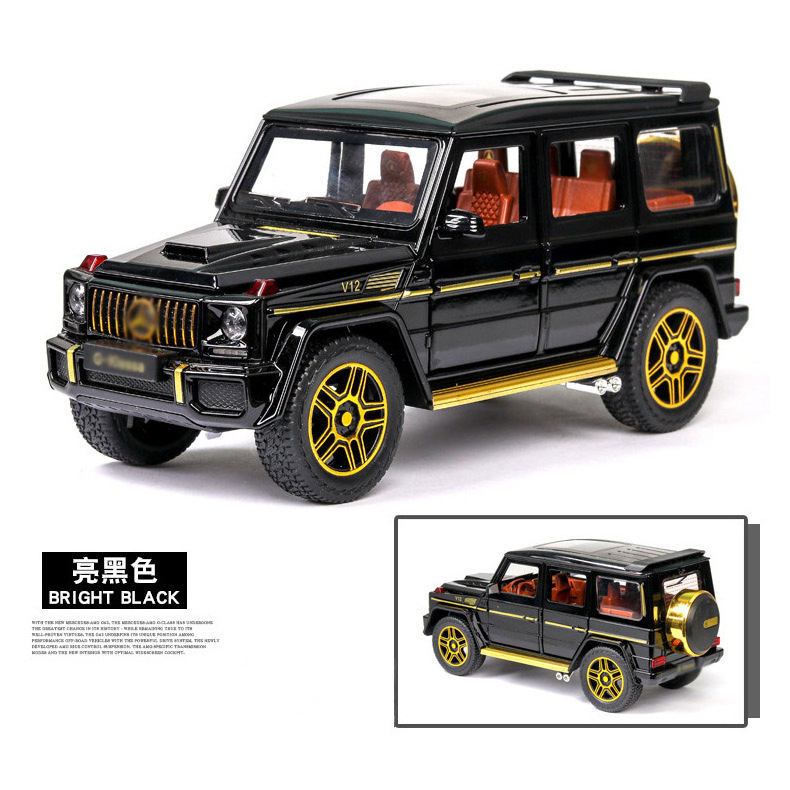 1: 24 G63 Off-road Alloy Car Model with Sound-light Feedback Vehicle Toy for Children's toys