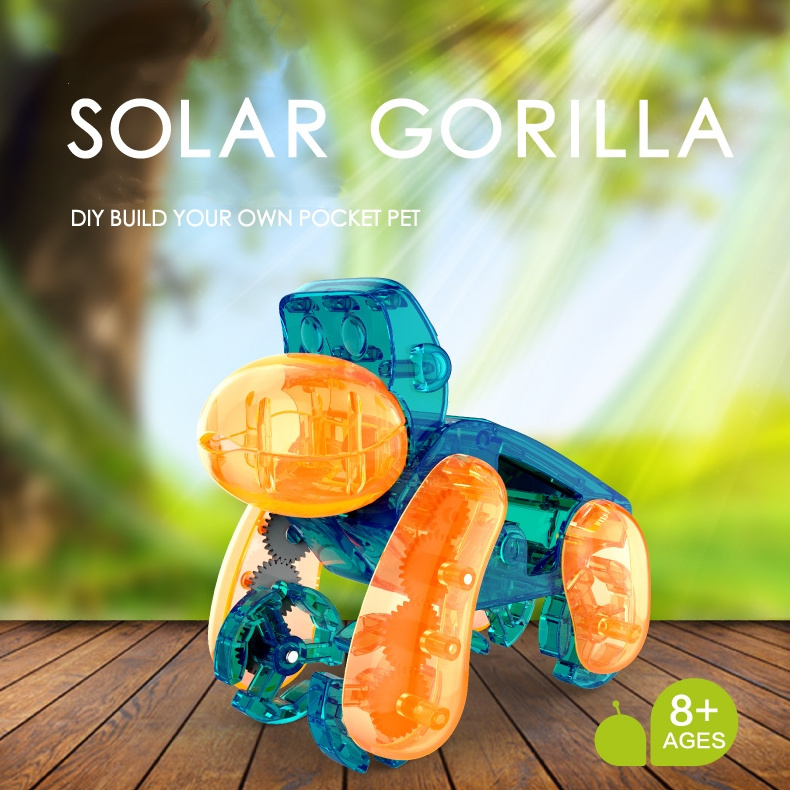 2024 DIY Solar Gorilla Assembly Smart Robot Engineer Car Toys Technology Kits Powered Science Educational Toys For Kids