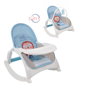 2024 2-IN-1 Baby Rocker Swing Chair Multi-Function Infant Bouncer Sleep With Dining Table Rocking Feeding Chair For Baby