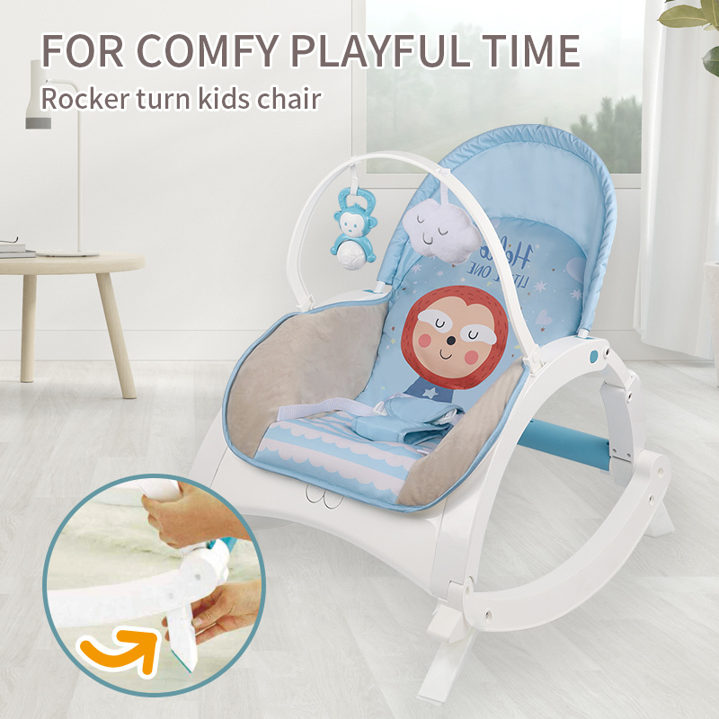 2024 2-IN-1 Baby Rocker Swing Chair Multi-Function Infant Bouncer Sleep With Dining Table Rocking Feeding Chair For Baby