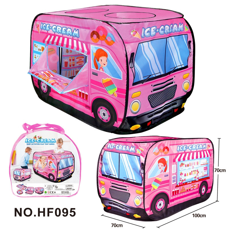 Ice Cream Truck Popping Kid Play Tent Candy Car Carrying Handbag Toy Tent For Children