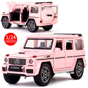 1: 24 G63 Off-road Alloy Car Model with Sound-light Feedback Vehicle Toy for Children's toys