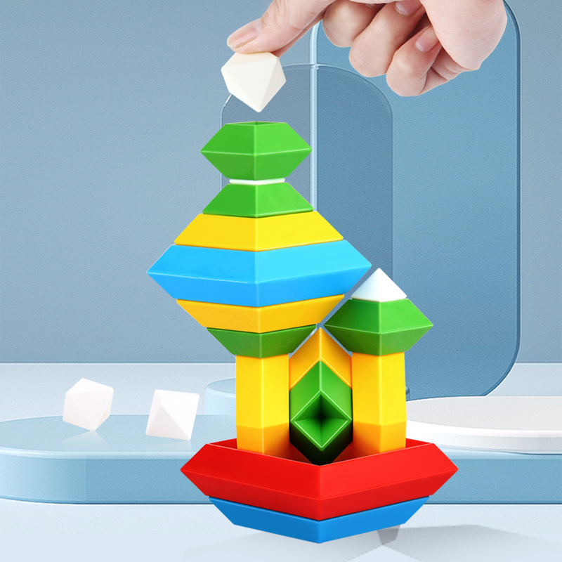 Creative Kids 3D Puzzle Block Imagination Logic Rainbow Stacking Montessori Kindergarten Other Educational Toys For Children