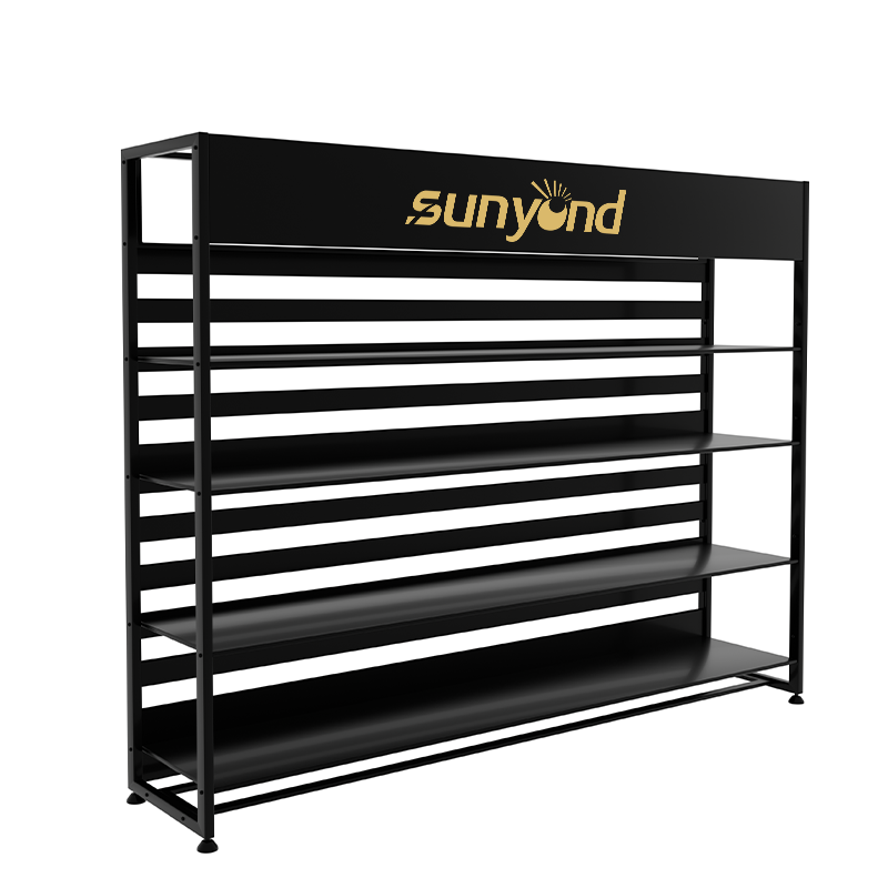 4 way clothes rack for clothing store display cloth t shirt display stand