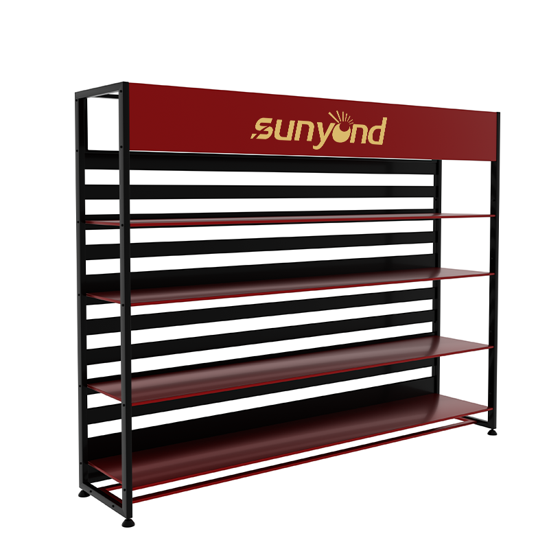 4 way clothes rack for clothing store display cloth t shirt display stand