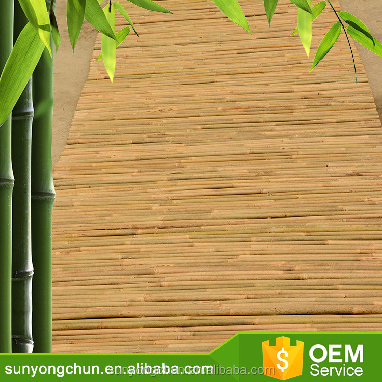 natural rolled up all new bamboo fence for privacy in garden