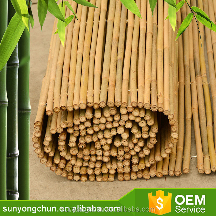 Rural style charming cheap bamboo roll fencing durable natural backyard garden extendible bamboo fence in good quality