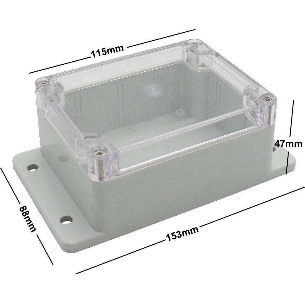 115*88*55mm IP65 Clear Cover Junction Box Waterproof dustproof plastic electronic enclosure