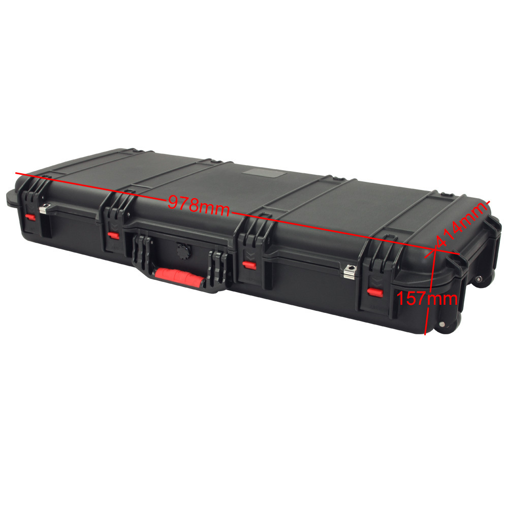 Outdoor Case Waterproof Dustproof Plastic Long Gun Case with Pick&Pluck Foam 978*414*157mm