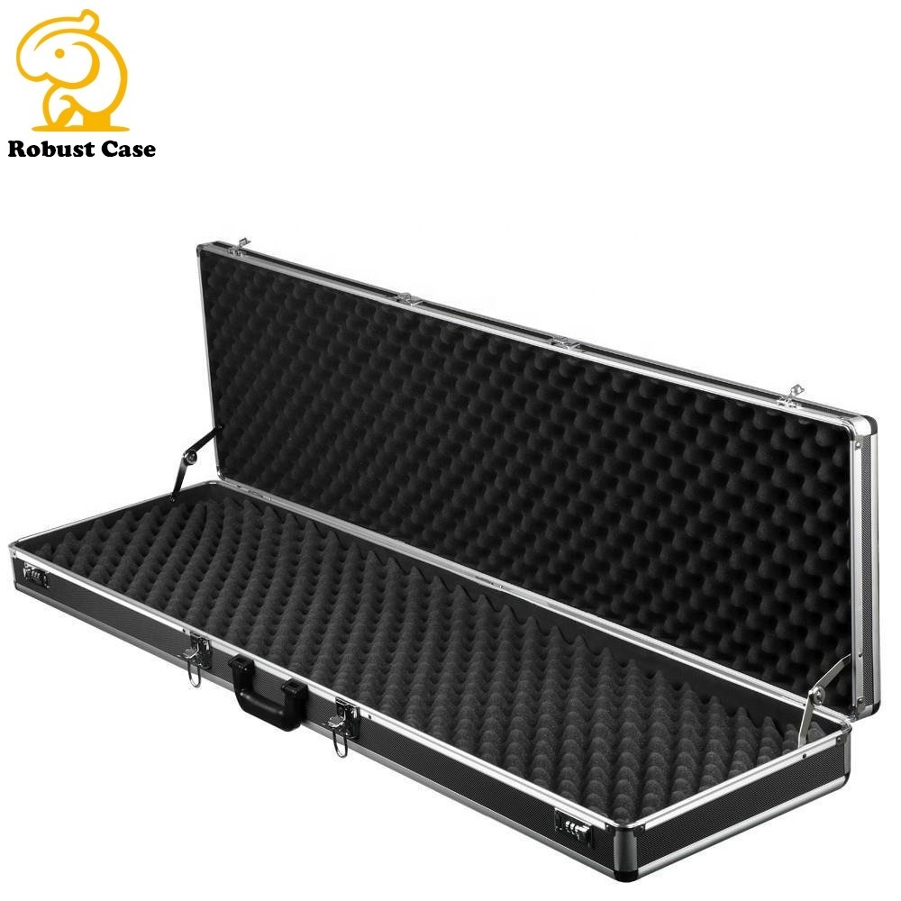 high quality cheap price customized long gun case aluminum carry case with eggshell foam