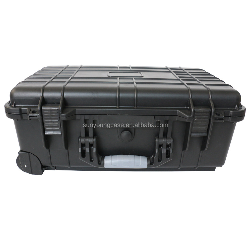 Waterproof Shockproof Wheeled Plastic Hard Equipment  TOOL Case with Pick n Pluck Foam for Camera, Laptop, Weld Machine