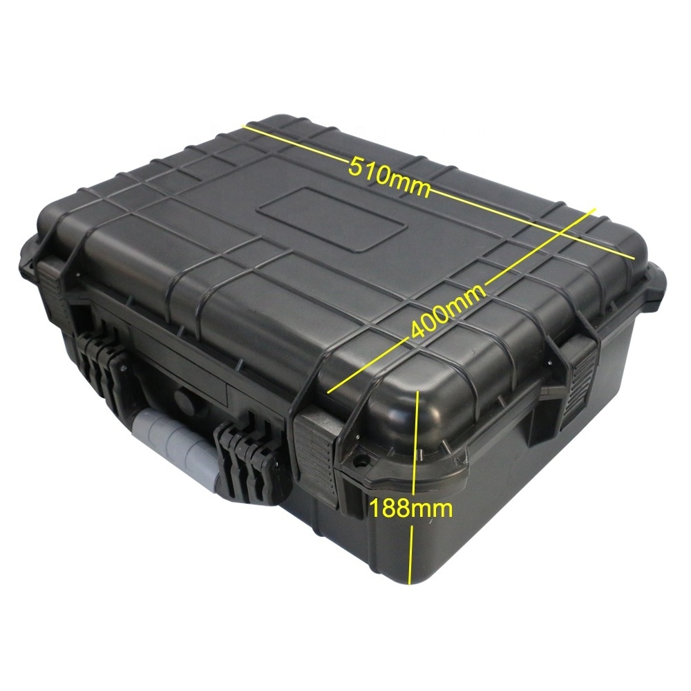 Standard protective handy plastic equipment case with foam and logo for electronic device