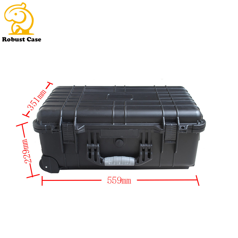 Waterproof Shockproof Wheeled Plastic Hard Equipment  TOOL Case with Pick n Pluck Foam for Camera, Laptop, Weld Machine