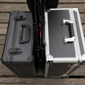 Pull rod aluminum case tool case Aluminum Tool Carrying Flight Case Box with trolley and wheels