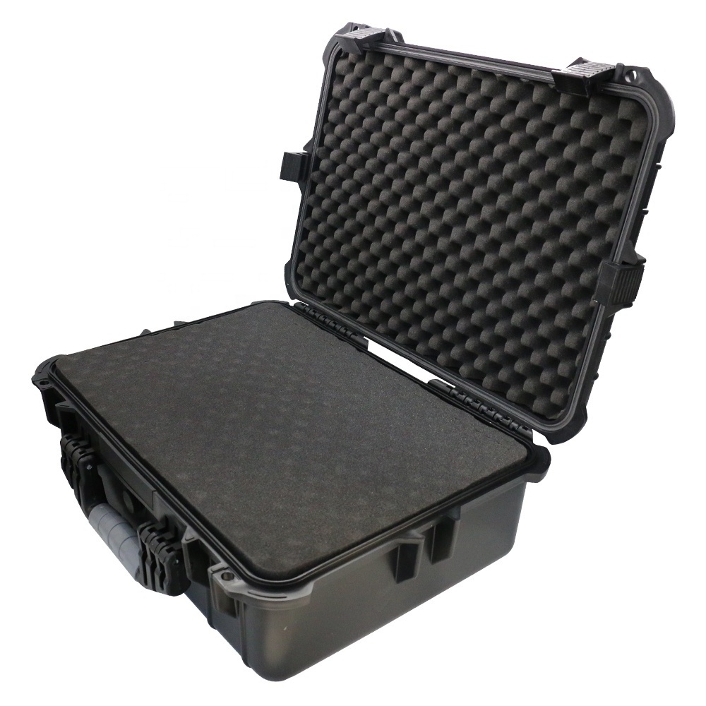 Standard protective handy plastic equipment case with foam and logo for electronic device