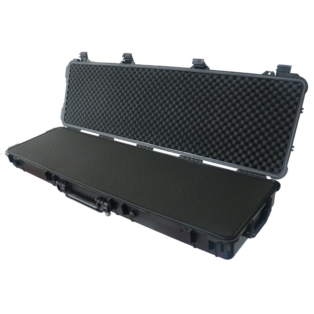 stackable tactical long gun case with Pre-cut foam portable carry safe case for guns multi-function hard plastic outdoor case