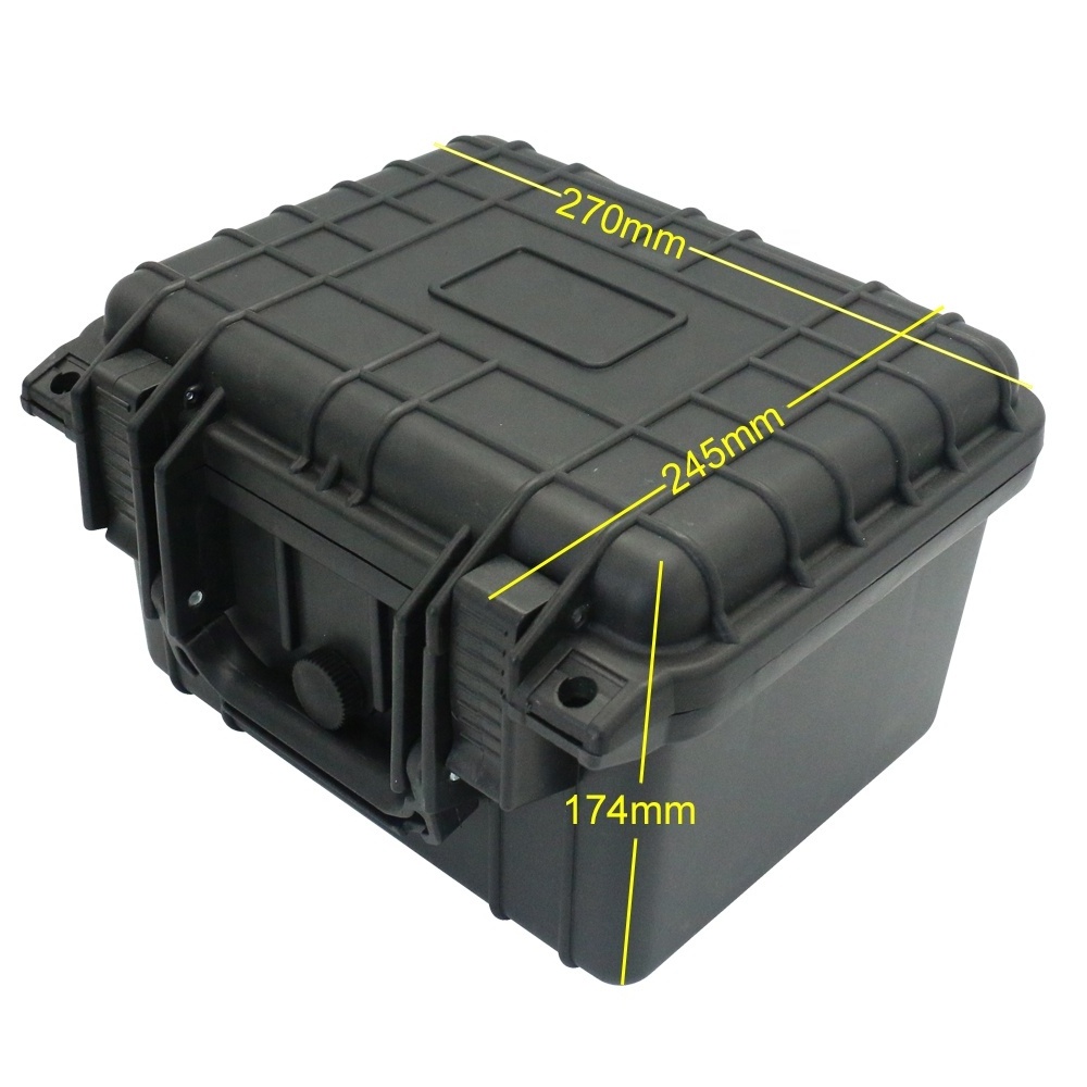 270*246*174mm Portable Hard Plastic Carrying Tool Case With Pick and Pluck Foam