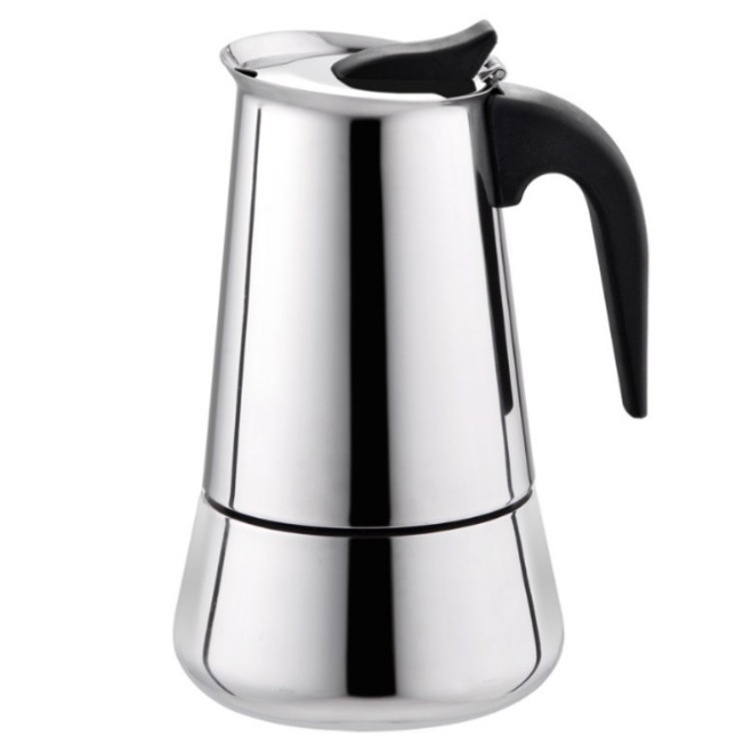 Multi Stoves Compatible Moka Pot Induction in Stainless Steel 2/4/6/9/12 Cup Espresso coffee maker Moka Pot