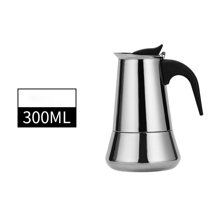 Multi Stoves Compatible Moka Pot Induction in Stainless Steel 2/4/6/9/12 Cup Espresso coffee maker Moka Pot