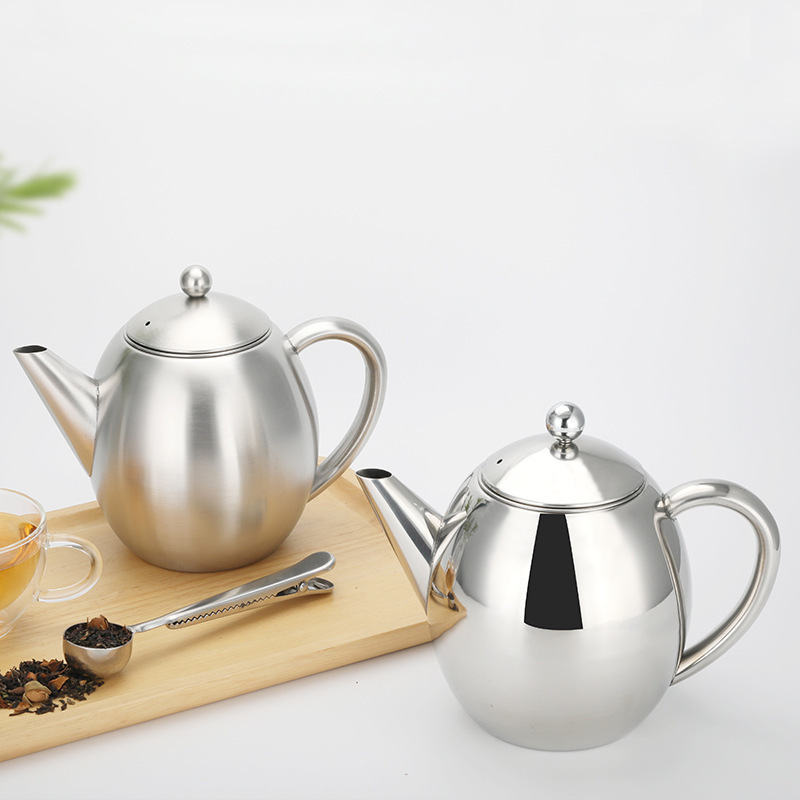 High-quality 304 stainless steel teapot tea brewing kettle with filter Scented tea pot wholesale