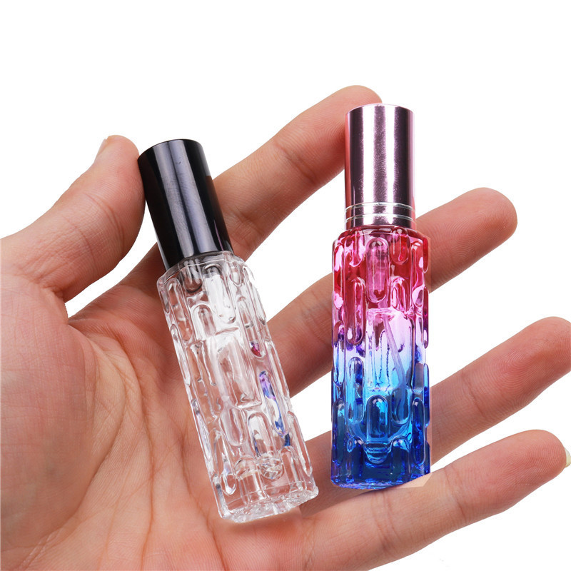 Wholesale 10ML 12ML High-grade Luxury Empty Gradient Color Custom Spray Glass Perfume Bottle Packaging with box