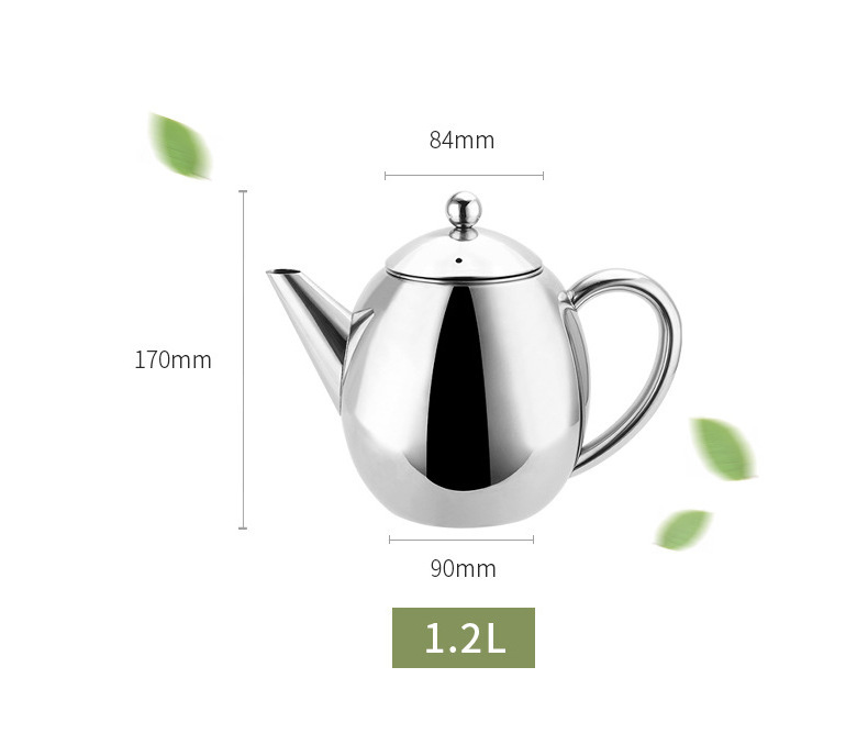 High-quality 304 stainless steel teapot tea brewing kettle with filter Scented tea pot wholesale