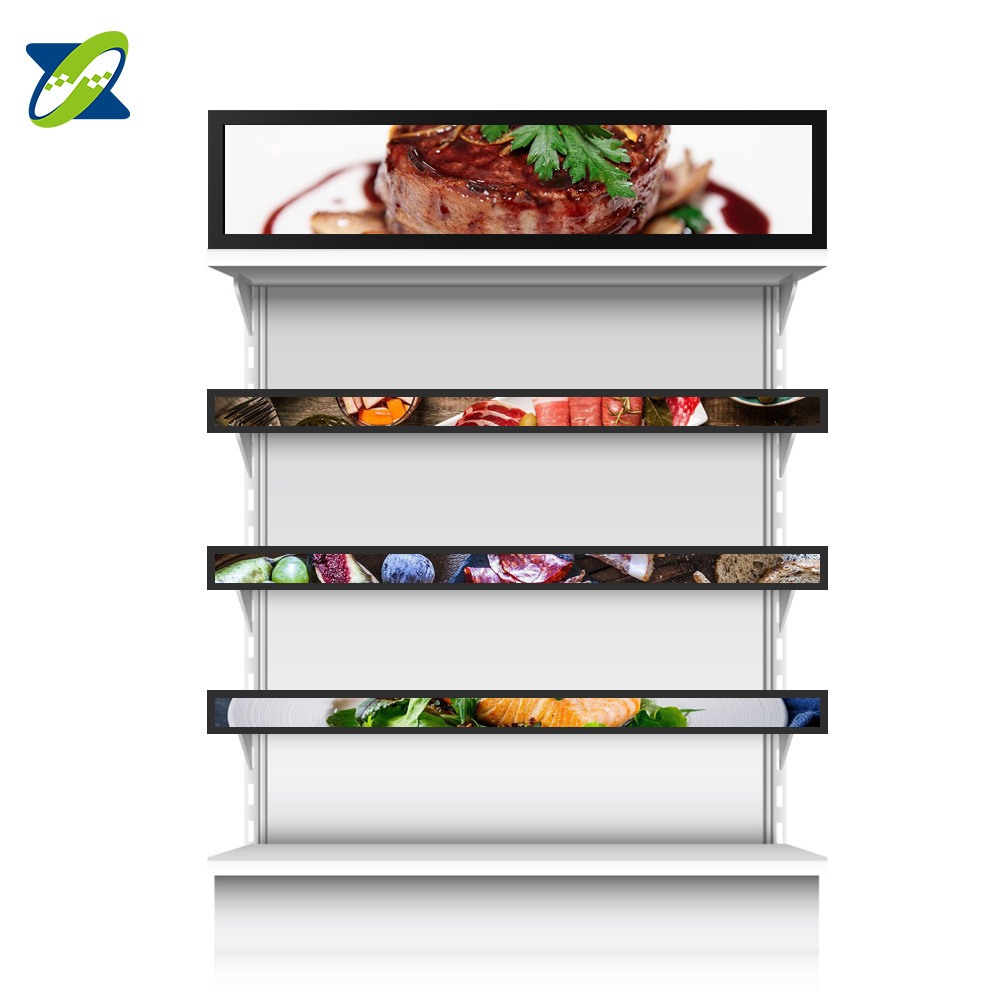 47.1 inch Shelf Edge Ultra Wide LCD Display Ads Player LCD digital price displays in shelf