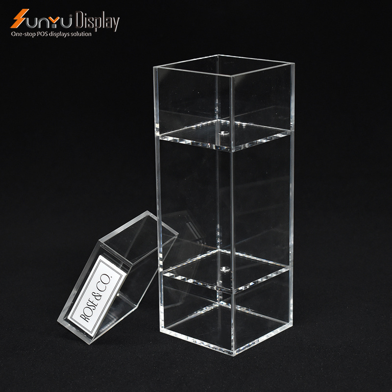 Wholesale custom color clear acrylic flower box Acrylic box