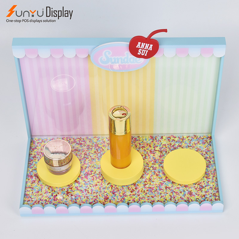 New Design Perfume Display Stand Countertop Custom Acrylic Cosmetic Makeup Display Stand Retail