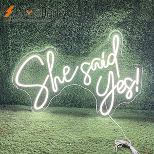 Free design No MOQ SHE SAID YES led neon light sign for wedding valentines neon sign letter custom