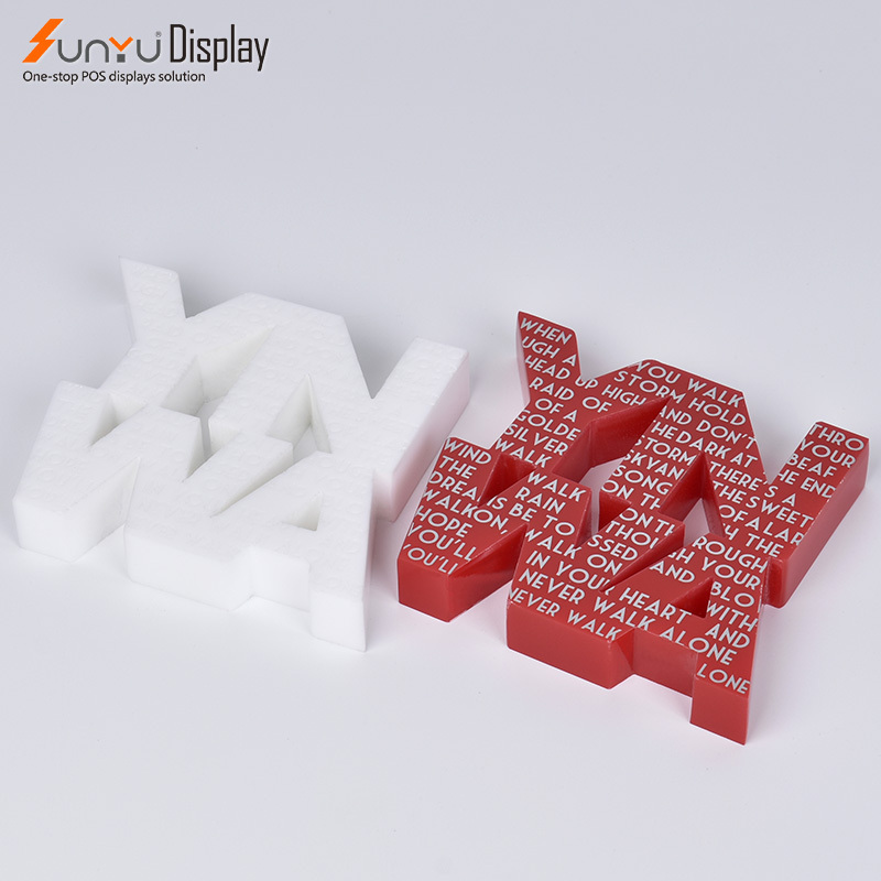 Factory direct Custom Solid laser engraving Brand Logo acrylic Display Block