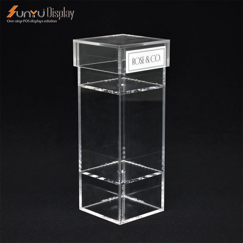 Wholesale custom color clear acrylic flower box Acrylic box