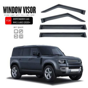 Exterior  accessories car black window deflector Rain Guard Door Visor for Land Rover Defender 90 110 130 accessories