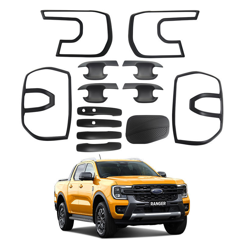 Factory Auto Parts ABS Full Set Combo Kits Headlight Tail Light Cover Handle For Ford Ranger 2022 2023  4x4 Accessories