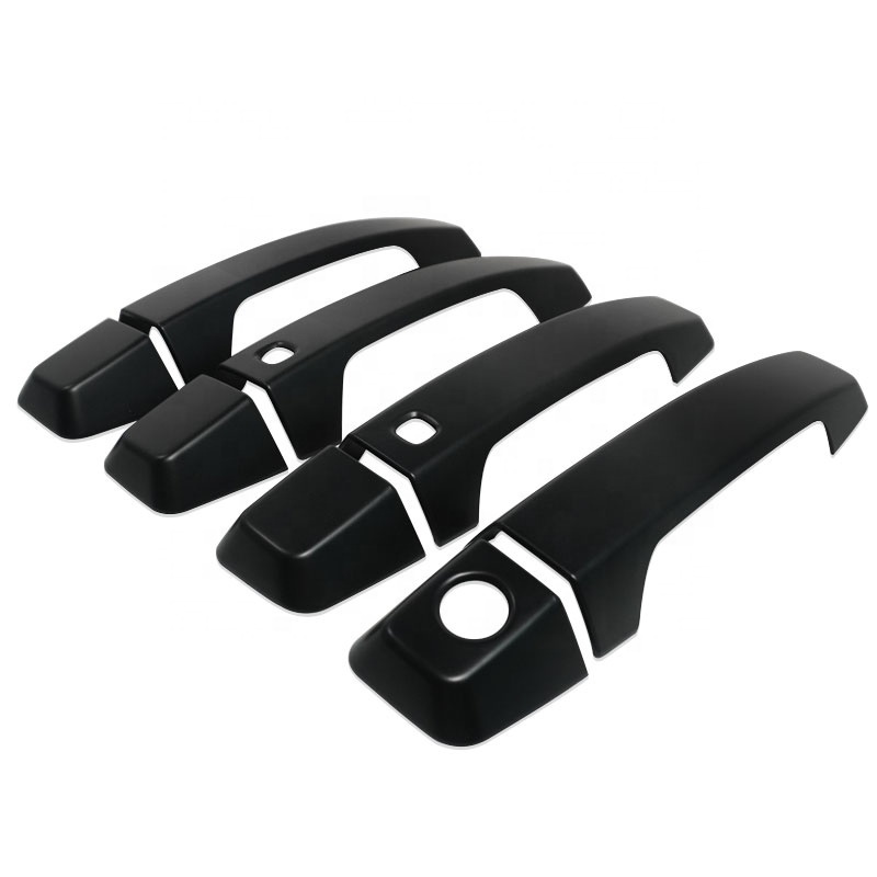 Black 4pcs Door Handle Cover  For Mitsubishi L200 Exterior Accessories Triton 2023 2024 With Smart Hole