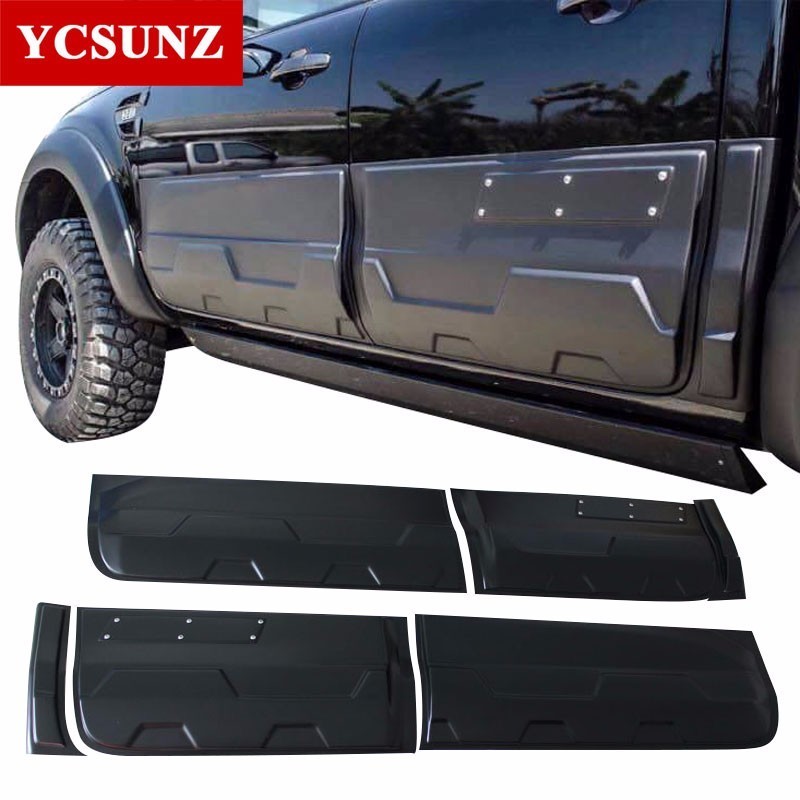 YCSUNZ ABS Black Molding  Car Door Side Trim Body Cladding For Ford Ranger 2015 2016 2019 Side car door Moulding Accessories