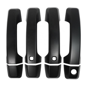 Black 4pcs Door Handle Cover  For Mitsubishi L200 Exterior Accessories Triton 2023 2024 With Smart Hole