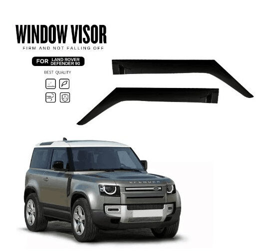 Exterior  accessories car black window deflector Rain Guard Door Visor for Land Rover Defender 90 110 130 accessories