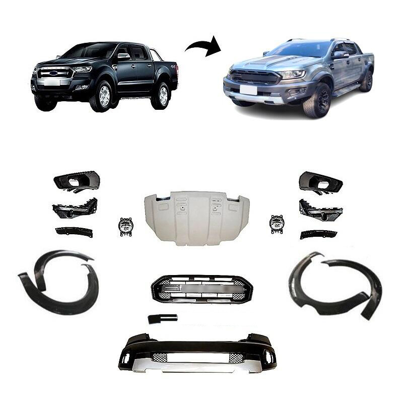 Black Complete Car full sets for Ford ranger T7  2012-2015 body kit upgrade to raptor for ranger T7 F-150 4x4 accessories