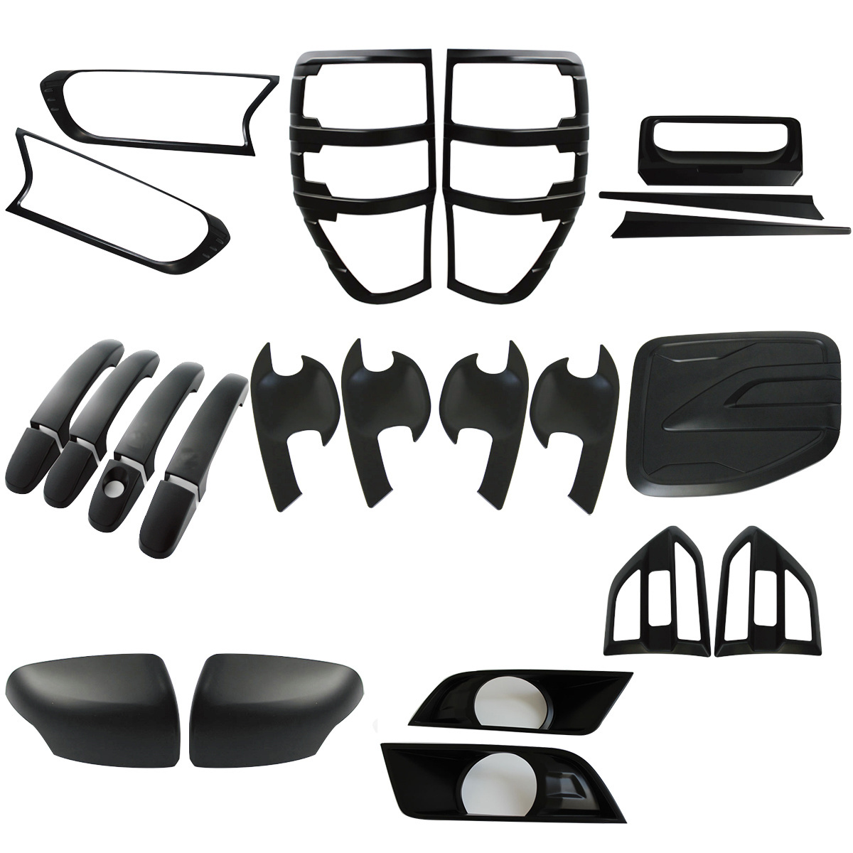 YCSUNZ ABS Black Accessories Full combo  kits Set For Ford Ranger T7 2016 2017 4x4