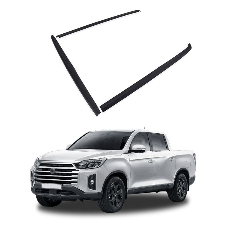 Black LONG CAB Side rail guard cover for SSANGYONG MUSSO Canopy  2019 parts accessories